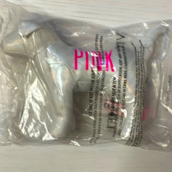 Pink Victoria’s Secret Iredescent Chrome Stuffed Dog Collectible - Picture 4 of 6